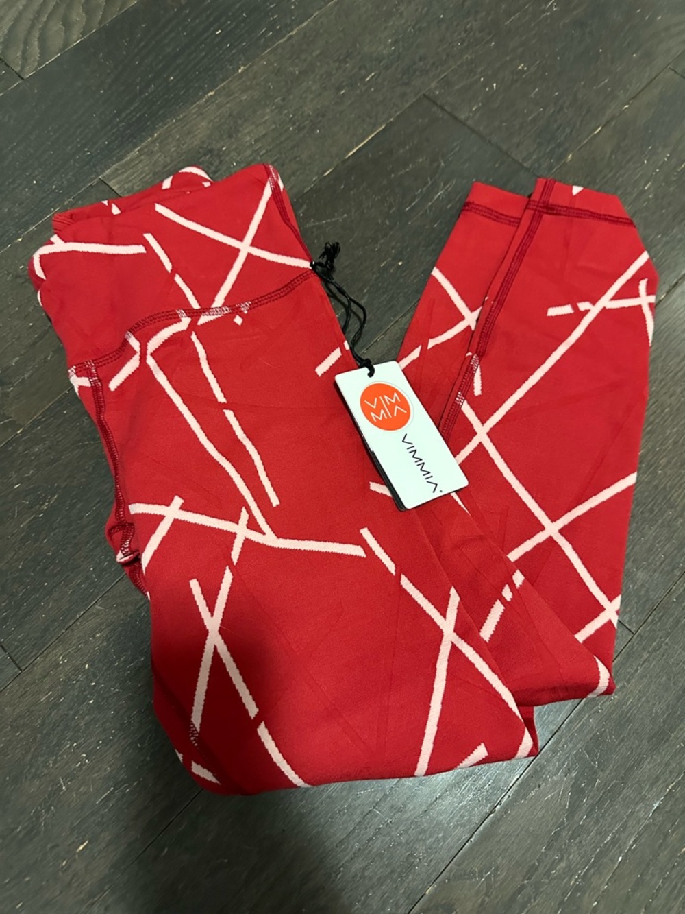 Vimmia Hatch Jaguar Jacquard Legging Red Size M NWT
